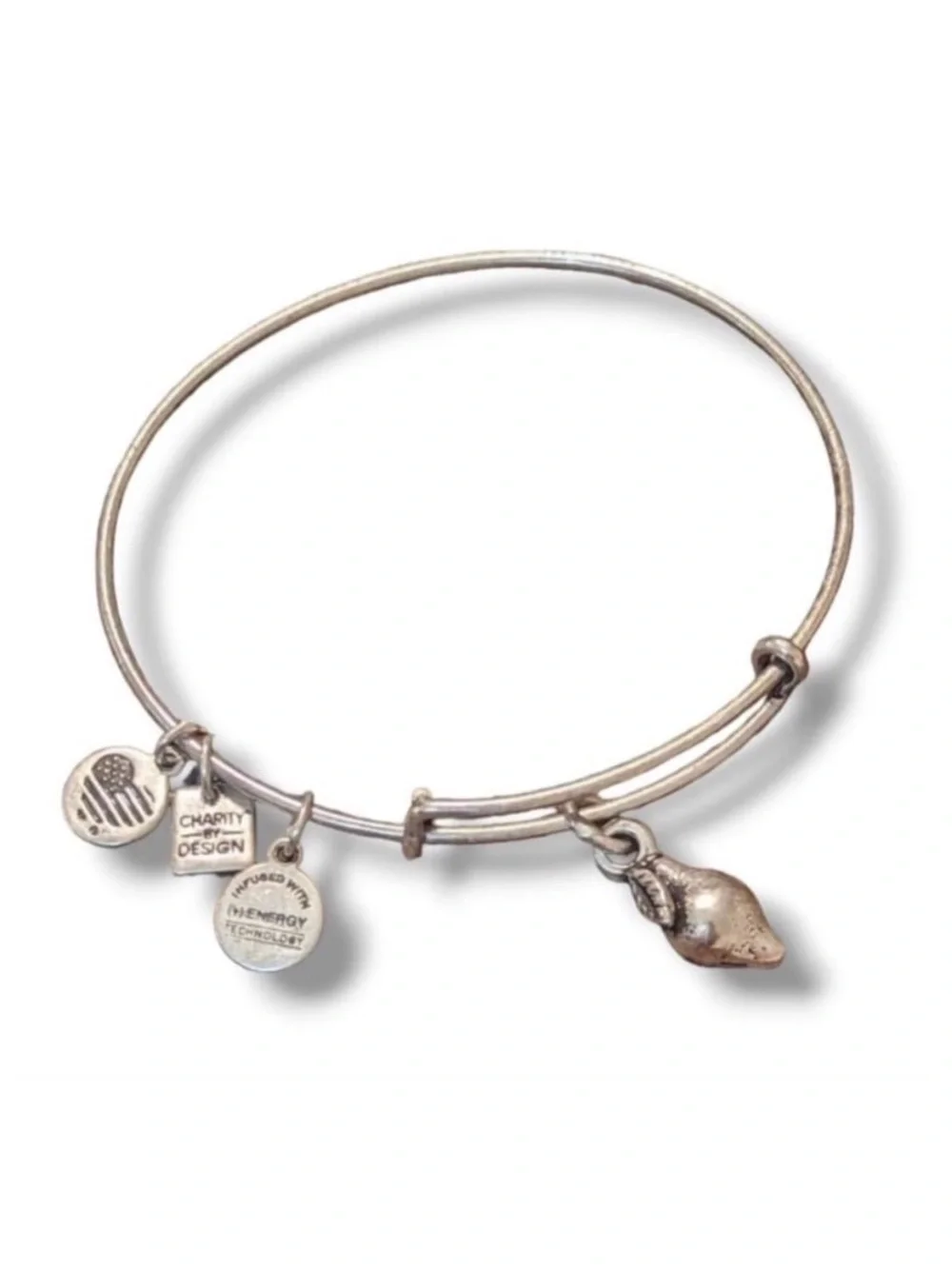 Alex and Ani ‘Zest For Life’ Lemon Charm Bangle Bracelet - Silver